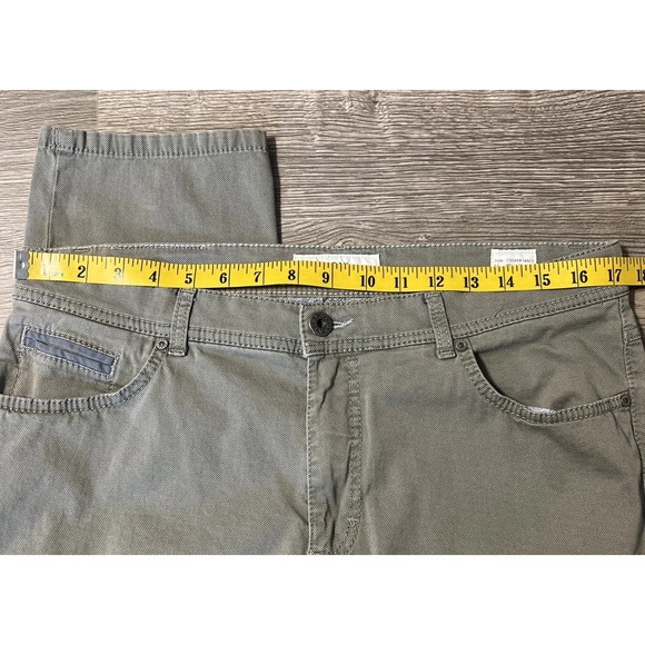 BRAX Feel Good Cooper Fancy Regular Fit Straight Leg Pants Olive Green, Sz 35x32 - Picture 5 of 12